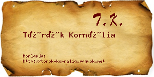 Török Kornélia névjegykártya